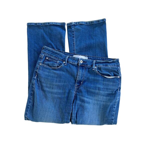 Levi's Signature Women's Blue Mid Rise Bootcut Jeans Size 14S - Picture 1 of 9